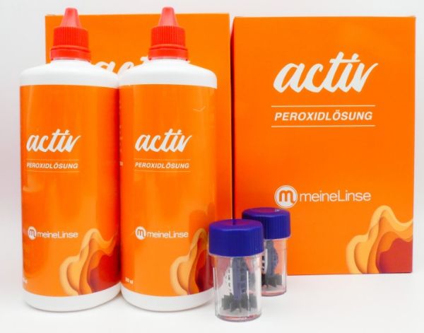 Bild von meineLinse activ Peroxidlösung 4x360ml Pack 