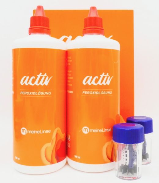 Bild von meineLinse activ Peroxidlösung 2x360ml Pack